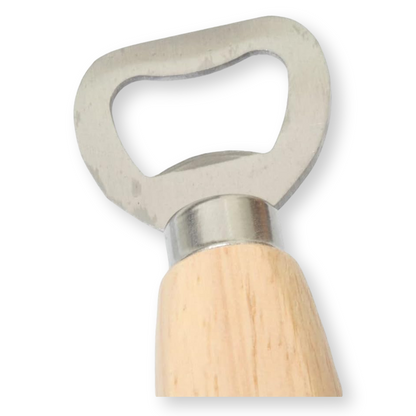 Fly Fishing Wooden Handled Steel Bottle Opener