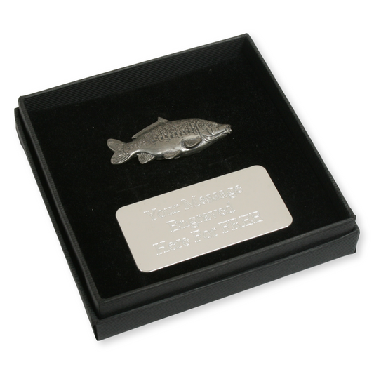 Mirror Carp Pin Badge Pewter Lapel With Engraving Option