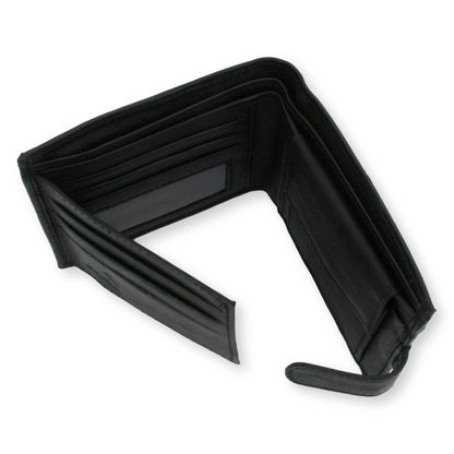 Black or Brown Mens Leather Wallet | Sea Fishing Style