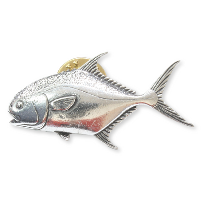 Permit Pewter Lapel Pin Badge for Sea Fishing - Personalised Engraving Option Available