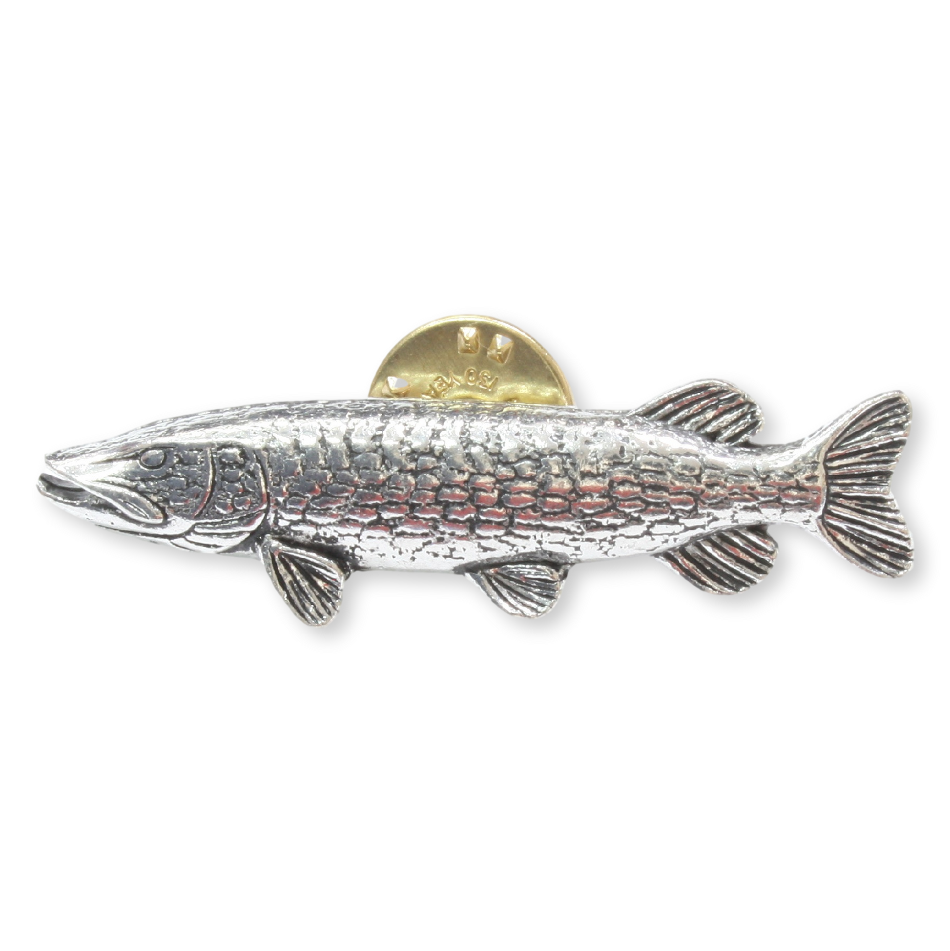 Pike Turning Fish Finely Handcrafted in Solid Pewter In The UK Pike Turning Fish Finely Handcrafted in Solid Pewter In The UK