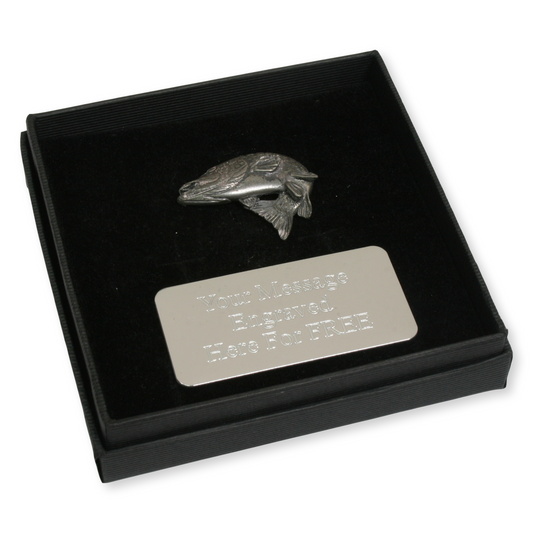 Pike Turning Pewter Lapel Pin with Optional Custom Engraving