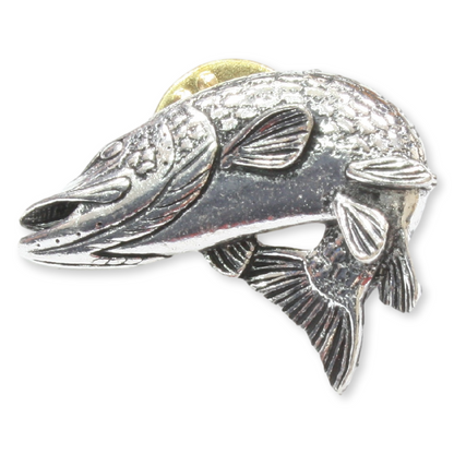 Pike Turning Pewter Lapel Pin with Optional Custom Engraving