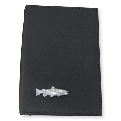 Fly Fishing License Holder Black Leather