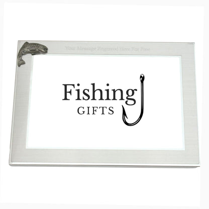 Fly Fishing Customised 6"x4" Metal Photo Frame Landscape or Portrait