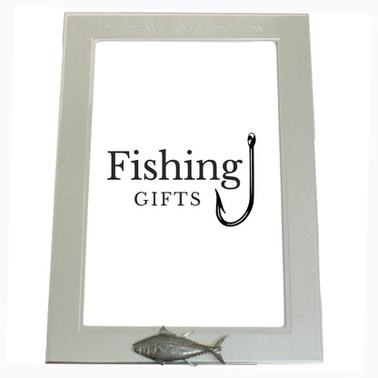 Sea Fishing 6"x4" Metal Photo Frame Landscape or Portrait Personalised