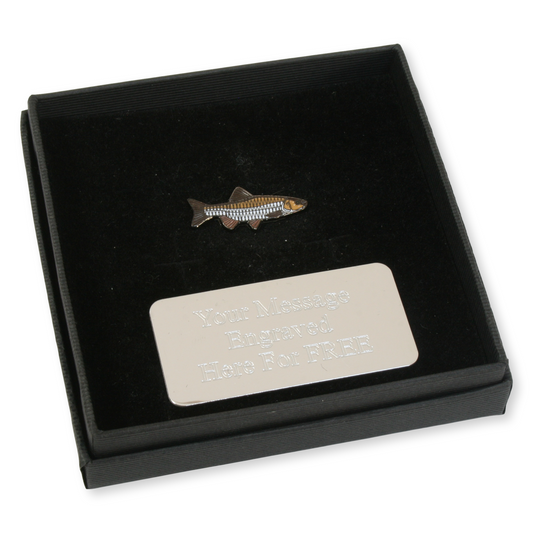 Chub Pin Badge Pewter Lapel Coarse Fishing Gift With Engraving Option