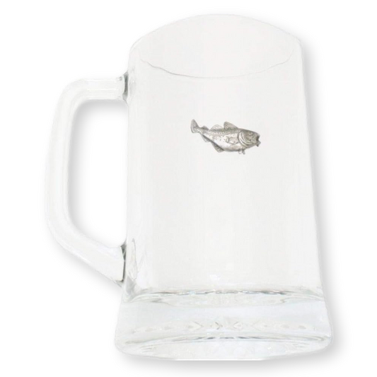 Sea Fishing Glass Tankard Stein 600ml