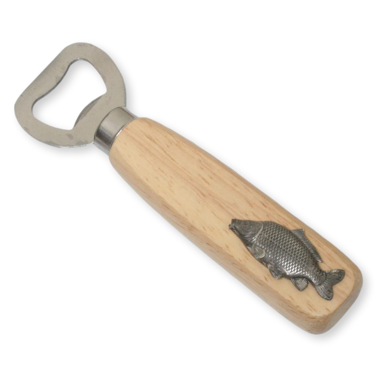 Coarse Fishing Wooden Handled Steel Bottle Opener