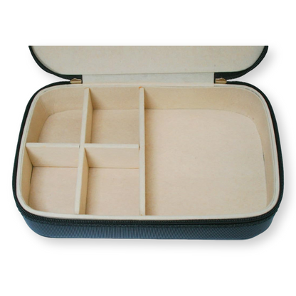 Engravable Fly Fishing Tackle Case with Pewter Motif – 5 Compartments