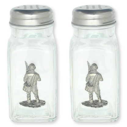 Fly Fishing Pair Glass Salt & Pepper Shakers
