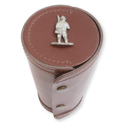 Fly Fishing 4 Cups in Leather Popper Case (4oz)