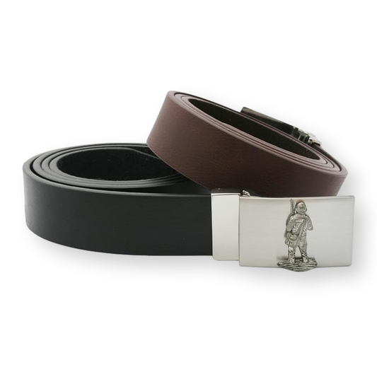 Fly Fishing Leather Belt & Metal Buckle Black or Brown