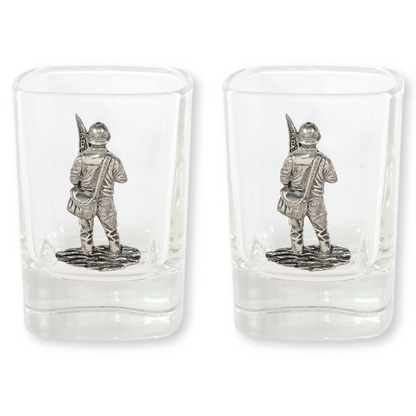 Fly Fishing Pair Of Shot Tot Glasses