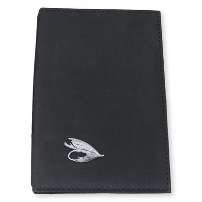 Fly Fishing License Holder Black Leather