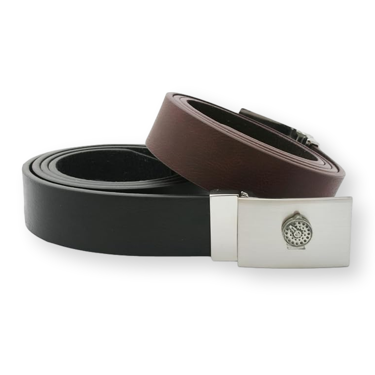 Fly Fishing Leather Belt & Metal Buckle Black or Brown