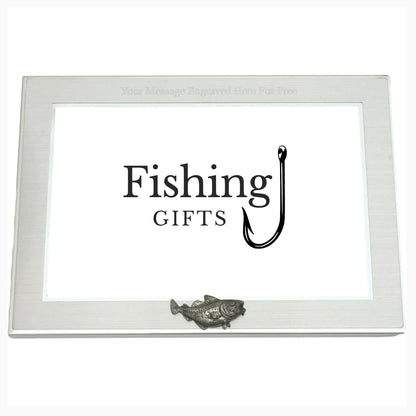 Sea Fishing 6"x4" Metal Photo Frame Landscape or Portrait Personalised