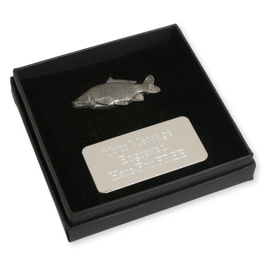 Common Carp Pin Badge Pewter Lapel Coarse Fishing Gift With Engraving Option