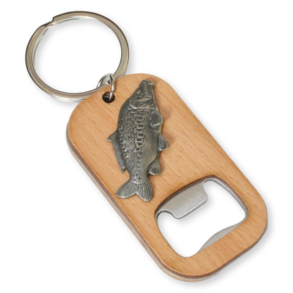 Coarse Fishing Wood & Steel Bottle Opener Keyring