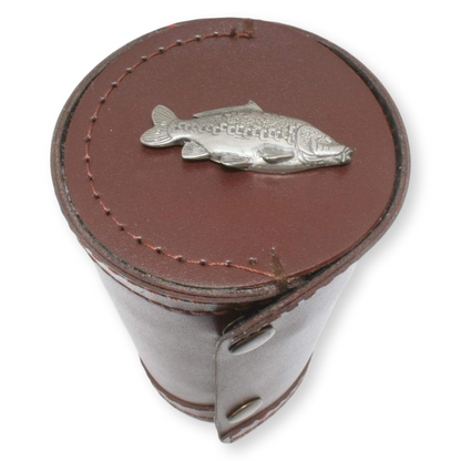 Coarse Fishing 4 Cups in Leather Popper Case (4oz)