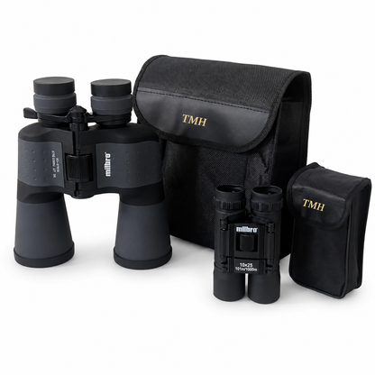 Personalised Binoculars With Case Embossed Initials