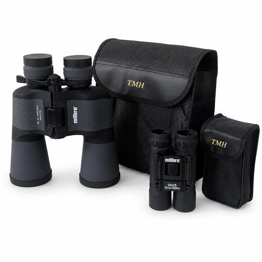 Personalised Binoculars With Case Embossed Initials