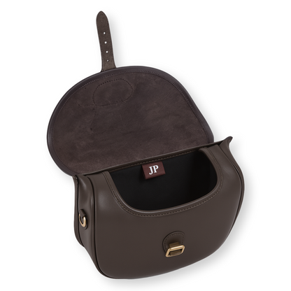 Personalised Initials Leather Fishing Satchel Side Bag with Shoulder Strap