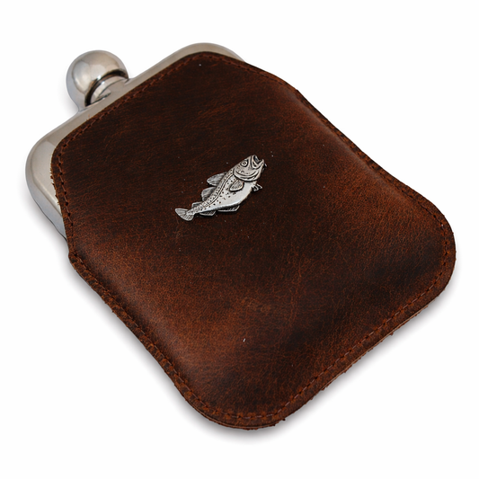 Sea Fishing Hip Flask Full Leather Jacket