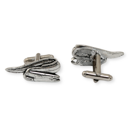 Eel Pewter Cufflinks Personalised