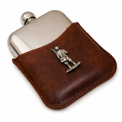 Fly Fishing Half Leather Jacket Hip Flask
