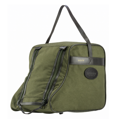 Personalised Embossed Initials Green Boot Bag