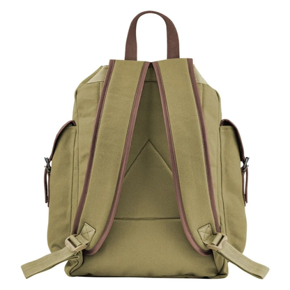 Green Canvas Fishing Day Rucksack With Initials