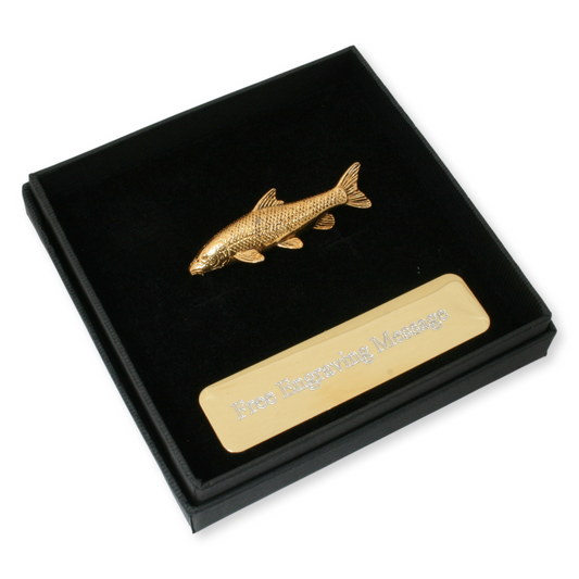 Gold Barbel Pin Badge Front