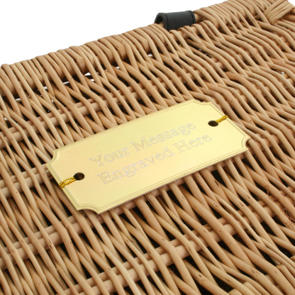 Deluxe Angler’s Hamper - 3 Flask Caddy, Pin Badge & License Holder
