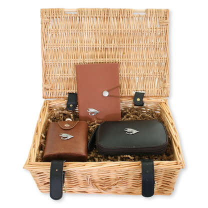 Ultimate Fishing Bundle: Fly Case, Fishing Logbook, and Hip Flask