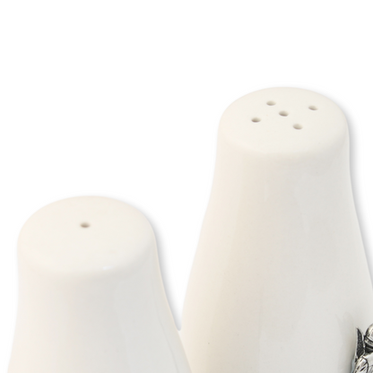 Fisherman White China Salt & Pepper Shakers