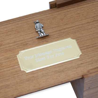 Sliding Lid Wooden Tackle Box With Personalised Engraving Message