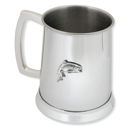 Fly Fishing Personalised Metal Drinking Tankard 500ml