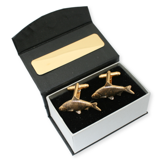 Roach Gold Plated Cufflinks With Engraving Option