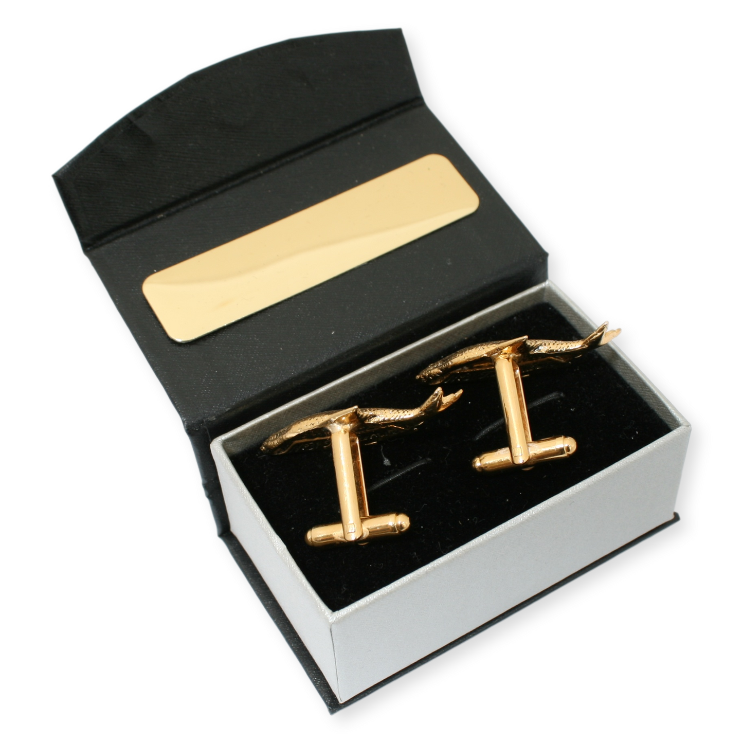 Bream Gold Plated Cufflinks With Engraving Option