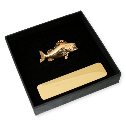 Bass Gold Plated Pin Badge Lapel With Engraving Option