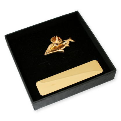Bream Gold Plated Pin Badge Lapel With Engraving Option