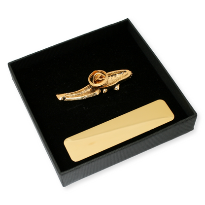 Catfish Gold Plated Pin Badge Lapel With Engraving Option