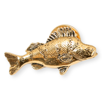 Perch Gold Plated Pin Badge Lapel With Engraving Option