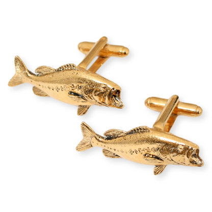 Bass Gold Plated Cufflinks With Engraving Option