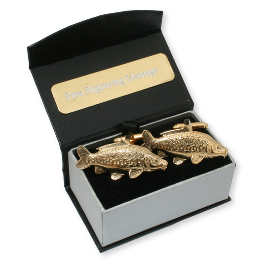 mirror carp cufflinks front