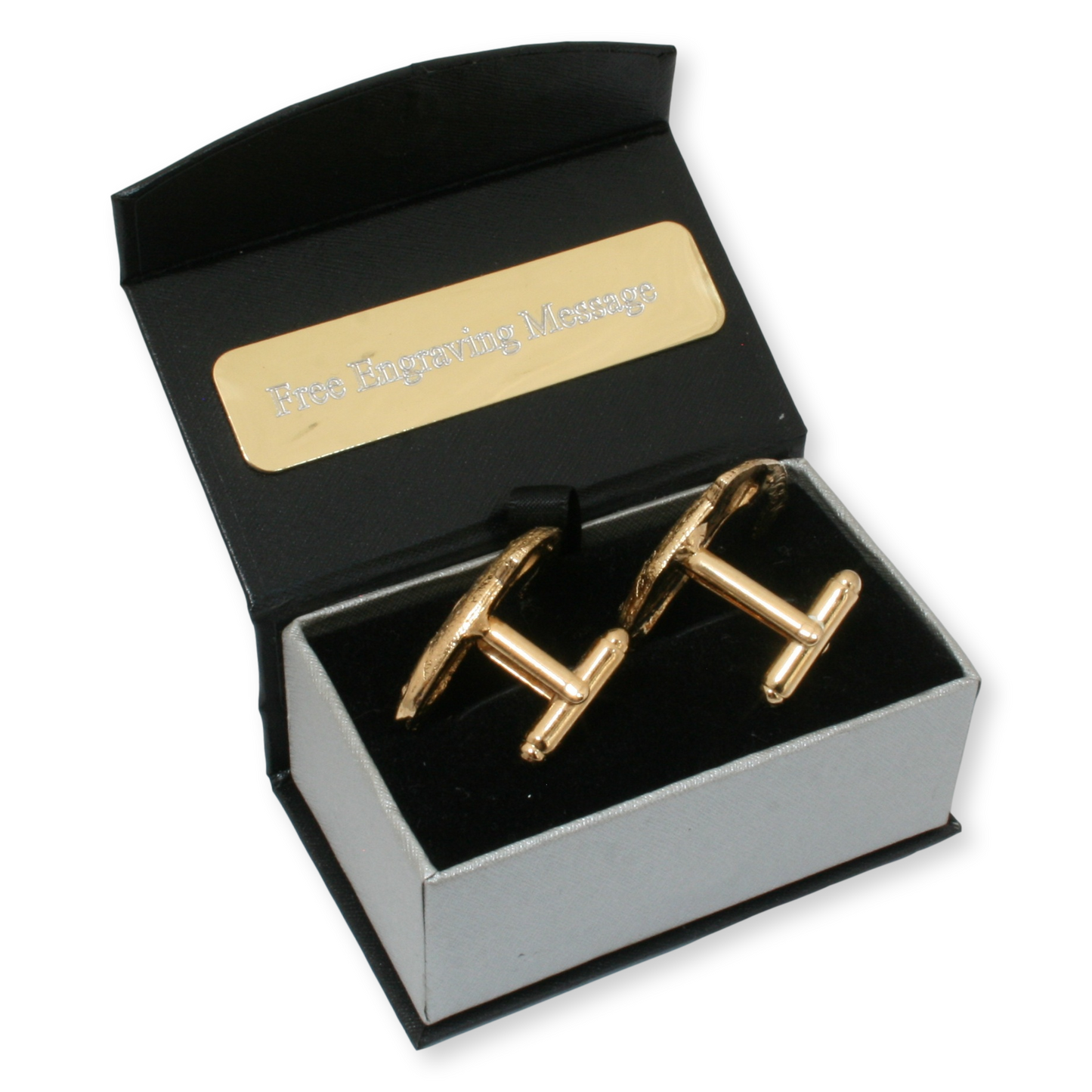 gold rainbow trout cufflinks back