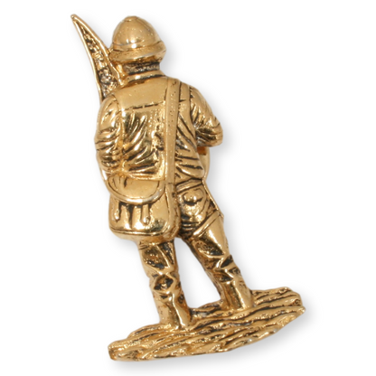 Fisherman Gold Plated Pin Badge With Engraving Option