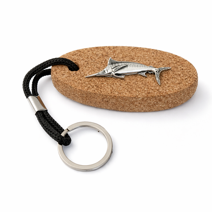 Sea Fishing Floating Cork Keyring Personalised