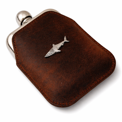 Sea Fishing Hip Flask Full Leather Jacket